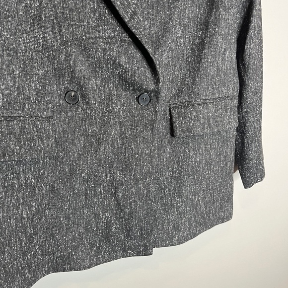 MNG charcoal double button blazer jacket - Picture 2 of 6